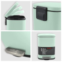 Spirella Set Poubelle à  pédale 5L & Brosse Wc AKIRA Vert Glacé Mat