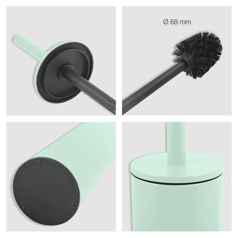 Spirella Set Poubelle à  pédale 5L & Brosse Wc AKIRA Vert Glacé Mat
