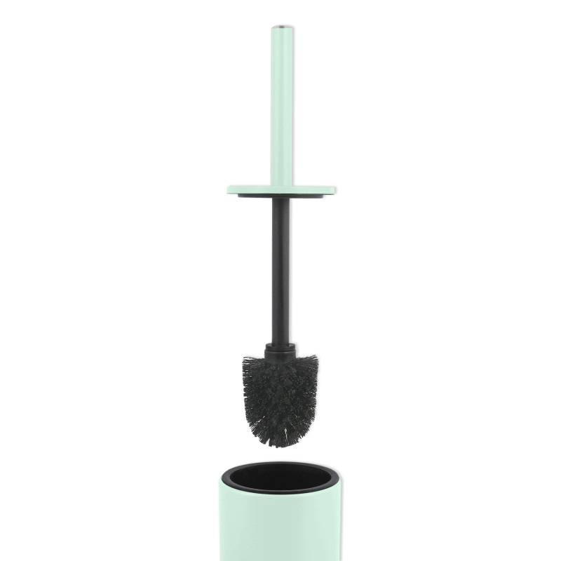 Spirella Set Poubelle à  pédale 5L & Brosse Wc AKIRA Vert Glacé Mat