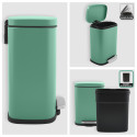 Set Poubelle à  pédale 5L & Brosse Wc AKIRA Vert mat Spirella