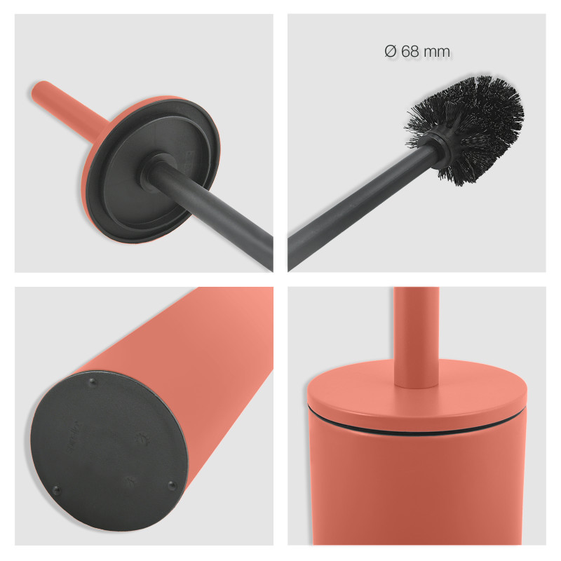 Set Poubelle à  pédale 5L & Brosse Wc AKIRA Terracotta mat Spirella