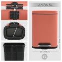 Set Poubelle à  pédale 5L & Brosse Wc AKIRA Terracotta mat Spirella