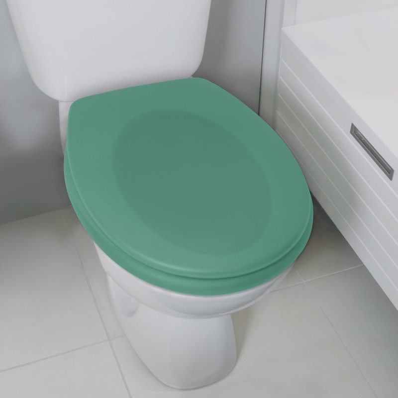 Abattant wc thermo dur avec fermeture silencieuse vert Spirella