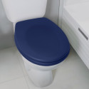 Abattant Wc Thermo Dur NEELA Bleu Foncé mat - Charnières ABS Chromé Spirella