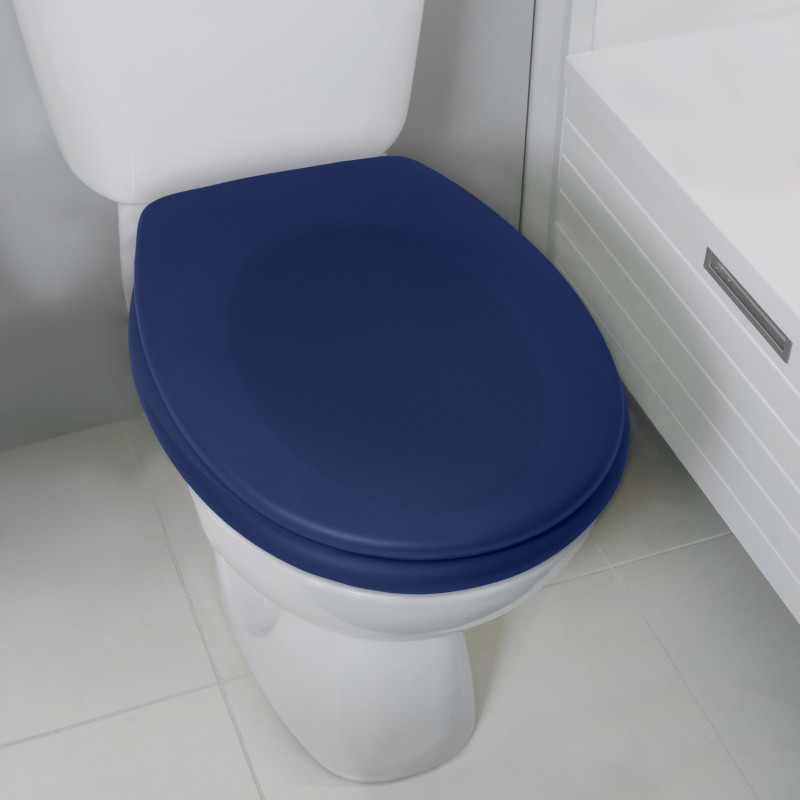 Spirella WC-Sitz Thermo Hard NEELA Matt Dunkelblau - Verchromte ABS-Scharniere