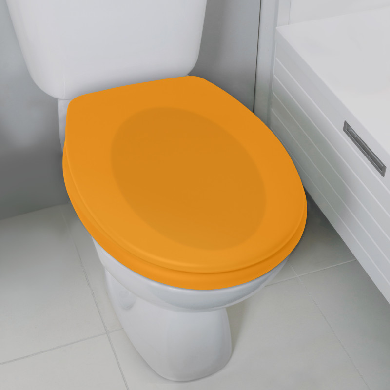 Spirella WC-Sitz Thermo Hard NEELA Matt Gelb - Scharniere aus verchromtem ABS