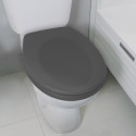 Spirella WC-Sitz Thermo Hard NEELA Mattgrau - Scharniere aus verchromtem ABS