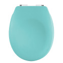 Toilet seat Thermo Hard NEELA Matt Aqua Blue - Chrome ABS Hinges Spirella