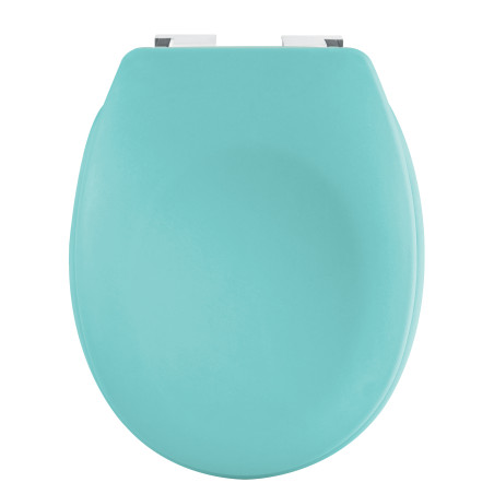 Toilet seat Thermo Hard NEELA Matt Aqua Blue - Chrome ABS Hinges Spirella