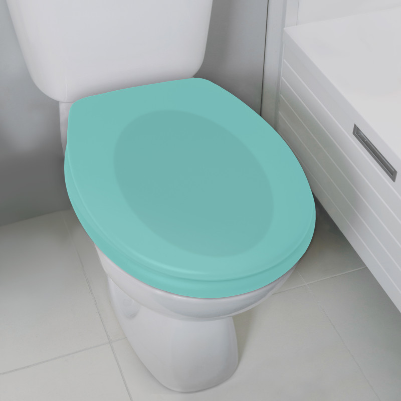 WC-Sitz Thermo Hard NEELA Matt Türkis - Verchromte ABS-Scharniere Spirella