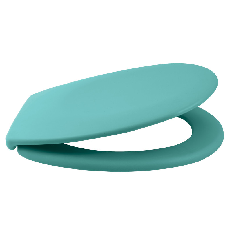 Toilet seat Thermo Hard NEELA Matt Aqua Blue - Chrome ABS Hinges Spirella