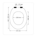 Toilet seat Thermo Hard NEELA Matt Aqua Blue - Chrome ABS Hinges Spirella