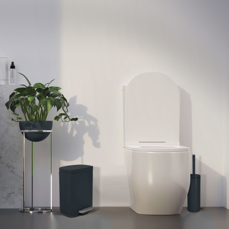 Spirella Toilettenbürste mit Stahlhalter AKIRA Mattschwarz