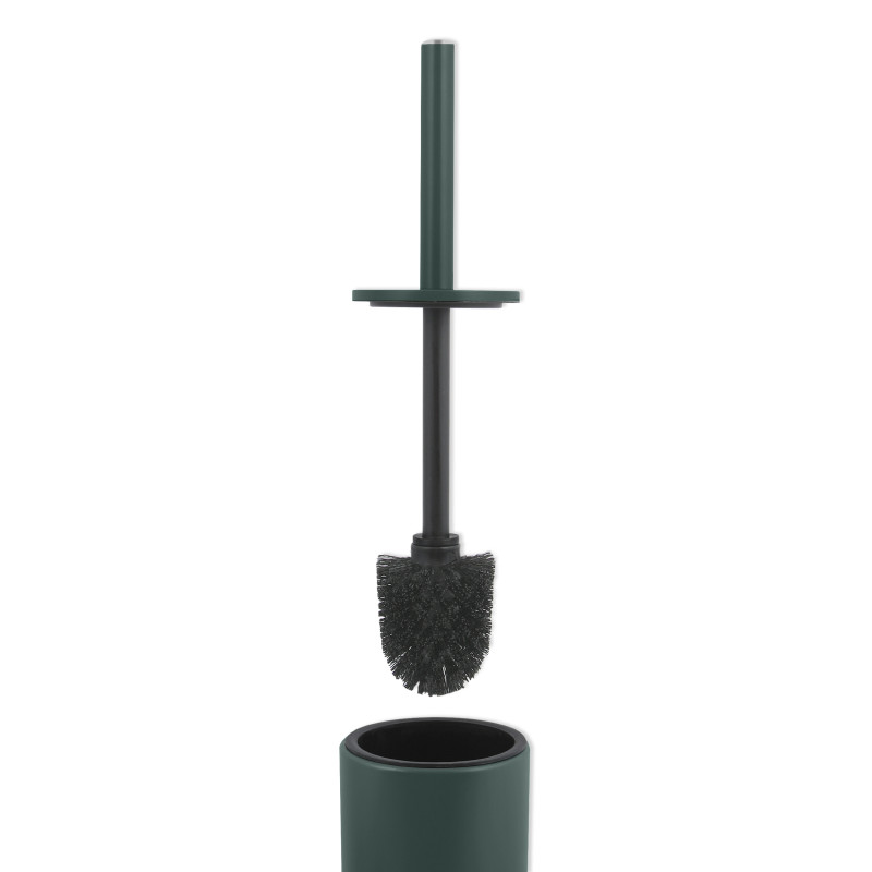Set Poubelle à  pédale 5L & Brosse Wc AKIRA Vert Foncé mat Spirella