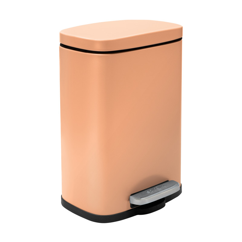 Set Poubelle à  pédale 5L & Brosse Wc AKIRA Pêche mat Spirella
