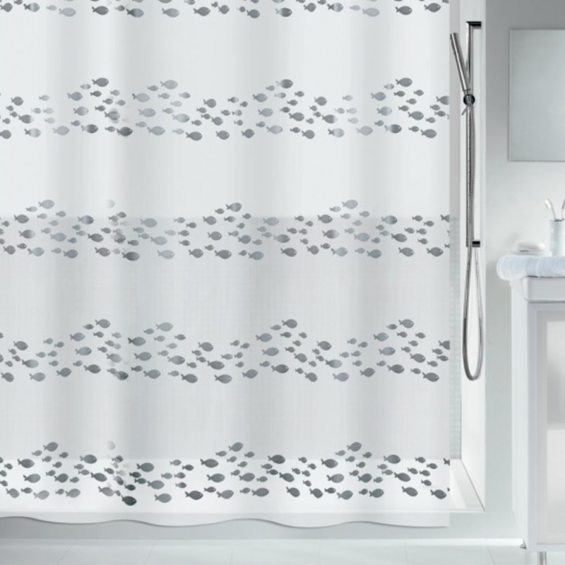 Cortina de ducha PEVA SHORE 180x200cm Plata Spirella