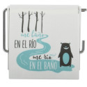 Porte rouleau papier wc mural RIO Bleu & Blanc MSV