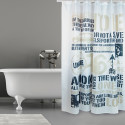 Rideau de douche Polyester 180x200cm QUALITE PREMIUM - Anneaux inclus MSV