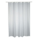 Rideau de douche Polyester MOSAàK 180x200cm QUALITE PREMIUM Gris et blanc - Anneaux inclus MSV