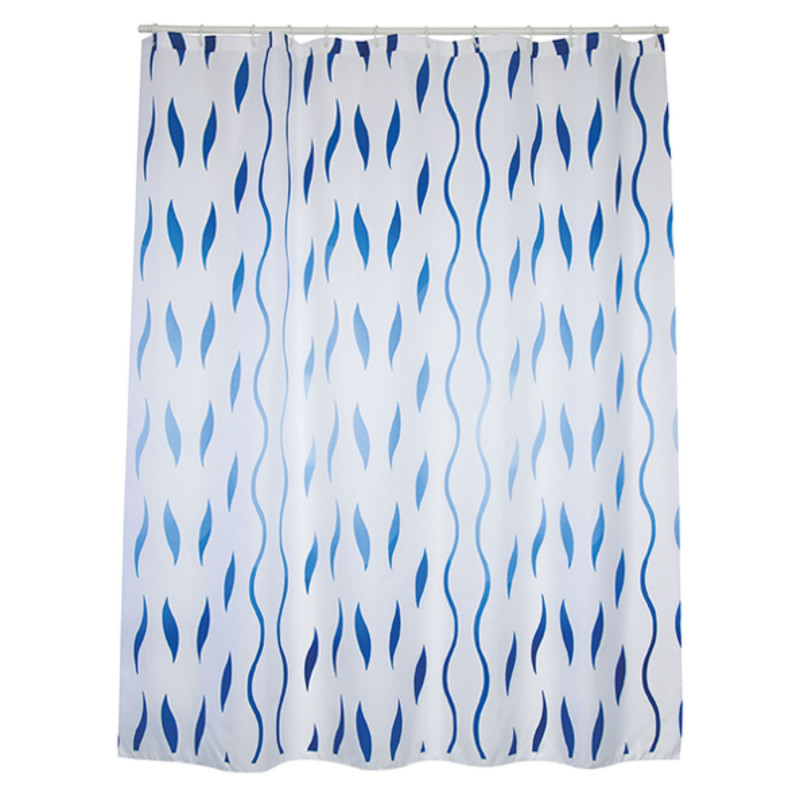 Polyester-Duschvorhang SEVENTIES 180x200cm – PREMIUMQUALITÄT Blau MSV