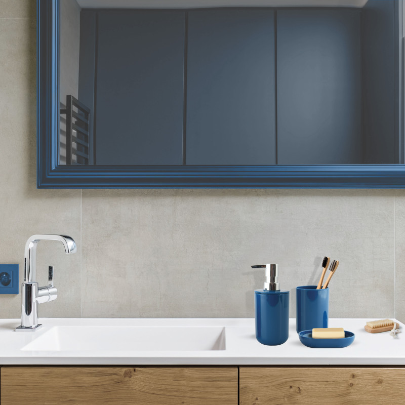 Accesorios de Baño Set de 3 INAGUA Azul Oscuro MSV