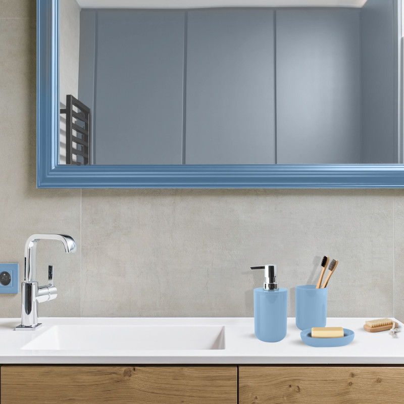 Set de 3 accesorios de baño INAGUA Azul pastel MSV