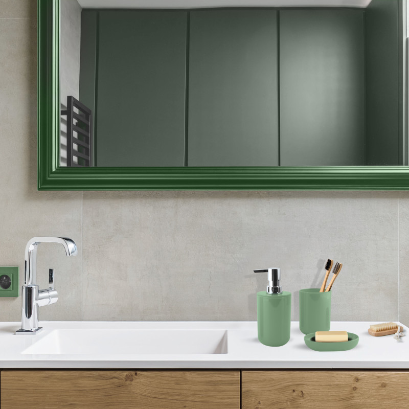 Set mit 3 Badezimmeraccessoires INAGUA Basilikumgrün MSV