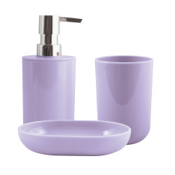 Set de 3 accesorios de baño INAGUA Lavanda MSV