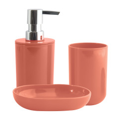 Set de 3 accesorios de baño INAGUA Terracota MSV