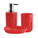 Set de 3 accesorios de baño INAGUA Rojo MSV