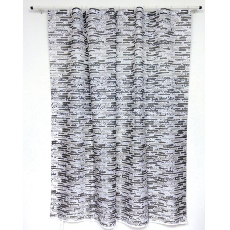 Duschvorhang Polyester BRIQUE 180x200cm Grau - Ringe inklusive MSV