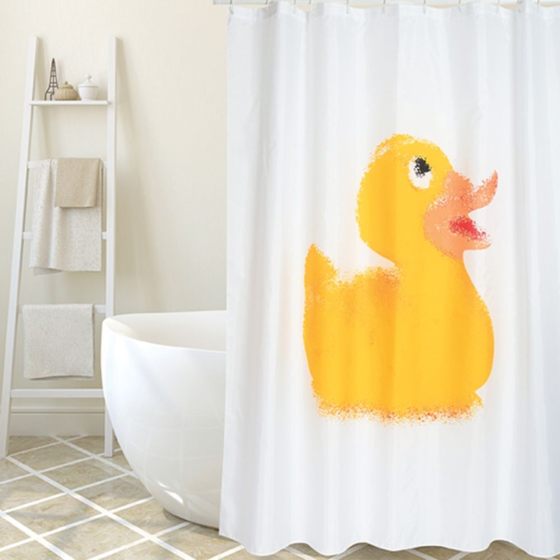 copy of MSV Duschvorhang Polyester 180x200cm Schokolade - Ringe inklusive