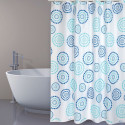 Shower curtain Polyester DOTS 180x200cm PREMIUM QUALITY Blue - Rings included MSV