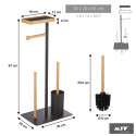 Combinación de inodoro con soporte para smartphone TEIKI Bamboo Black MSV