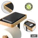 MSV Kombi-WC mit Smartphone-Halterung TEIKI Bamboo & Black Steel