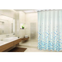 Rideau de douche Polyester BREST 180x200cm QUALITE PREMIUM Bleu - Anneaux inclus MSV
