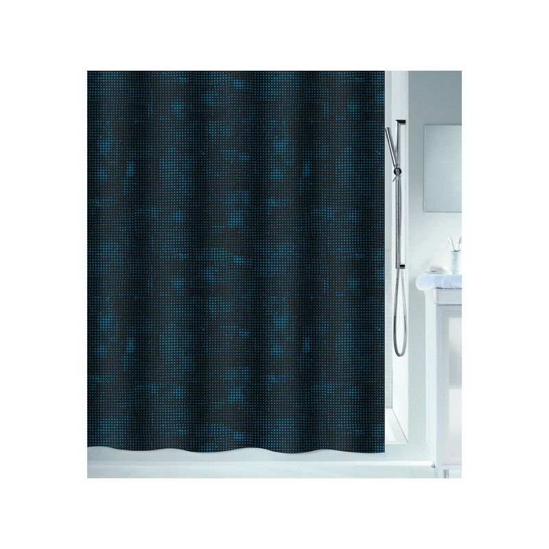 Polyester Shower curtain GEORGES 120x200cm Petrol Spirella