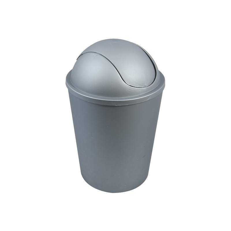 Papelera basculante AKO 5,5L Plata MSV