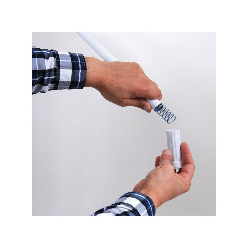White Rod for shower curtain or extendable bathtub 70-120cm MSV