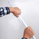 Barra para cortina de ducha o bañera extensible blanca 110-200cm MSV