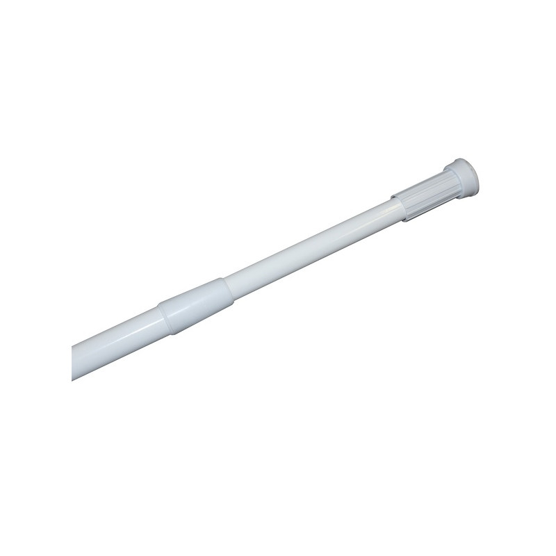 White Rod for shower curtain or bathtub extendable 110-200cm MSV