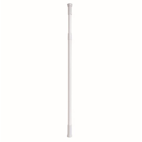 Barra para cortina de ducha o bañera extensible blanca 110-200cm MSV