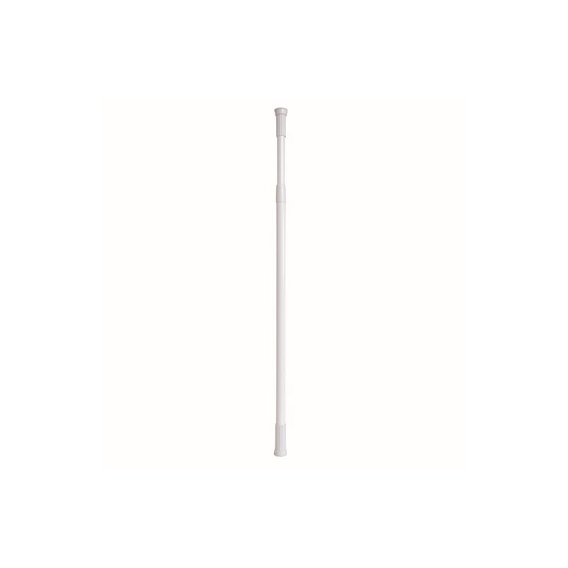 Barra para cortina de ducha o bañera extensible blanca 140-260cm MSV