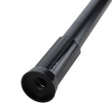 MSV Duschvorhangstangen ausziehbar in Edelstahl Schwarz 70-120cm