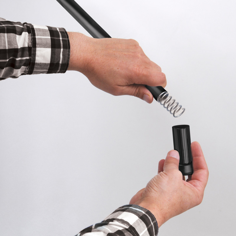 copy of MSV Duschvorhangstangen ausziehbar in Edelstahl schwarz 110-200cm