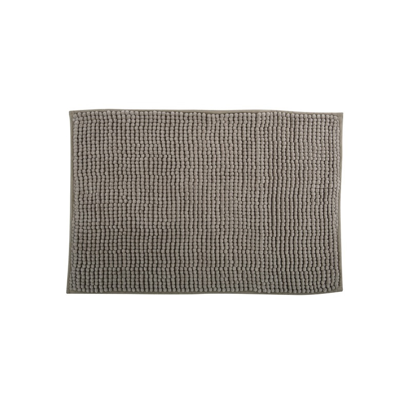 Juego de 2 alfombras de baño CHENILLE Microfibra 50x80 cm Beige MSV