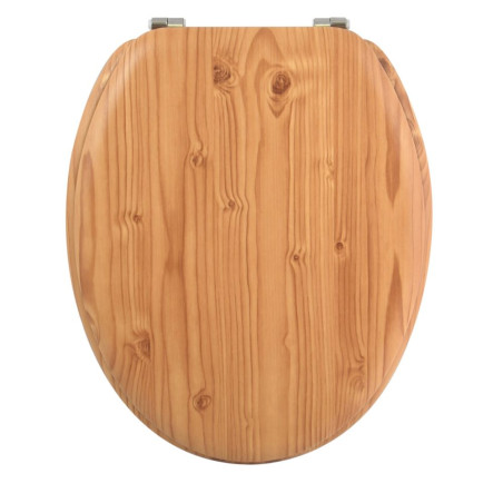Abattant wc MDF en Décor Pin Marron - Charnières Inox MSV