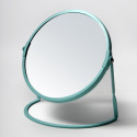 Miroir grossissant sur pied Acier AKIRA Bleu Aqua mat Spirella