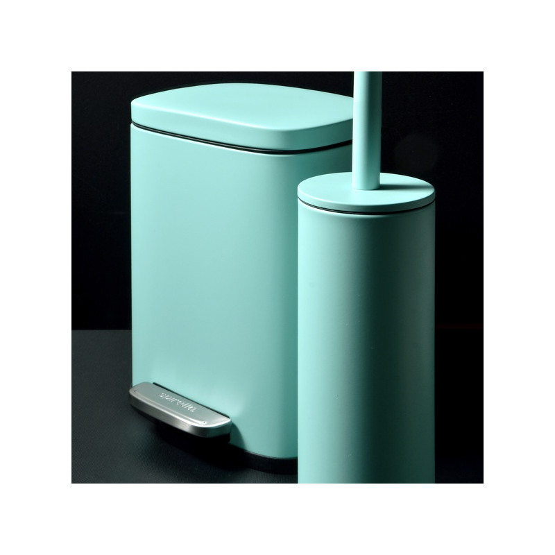 copy of Toilet brush with steel holder AKIRA Matte blue Spirella
