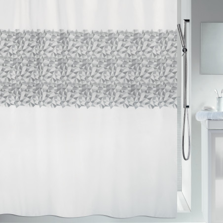 Polyester Shower curtain IROKO 180x200cm Grey & White Spirella